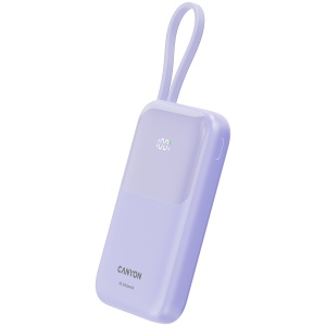 CANYON power bank OnPower 101 built-in cable 10000 mAh PD22.5W Purple CNS-CPB101PU - Img 2
