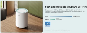 Cudy M1500 3-Pack,AX1500 Gigabit Mesh Wi-Fi 6 System,1201 Mbps + 300 Mbps Wi-Fi - Img 4