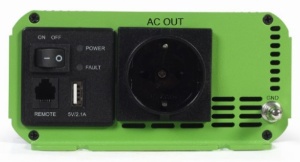 EG-PWC-PS1000-01 Gembird 12V Cist sinusni inverter DC/AC 1000W + USB port, 2,7KG - Img 4
