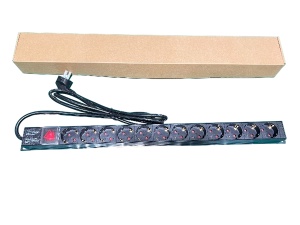 ExeLink Razvodni PDU panel za rack 19 in, sa 12 utičnih mesta, kabl 2m (aluminijum)