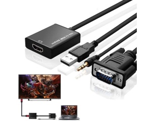 FAST ASIA Adapter VGA na HDMI (m/ž) + Audio kabl (m/m) + Micro USB kabl (m/m) * - Img 3