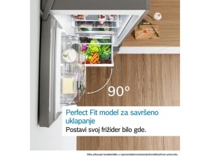 Frižider BOSCH KGN49LBCF/Serija 6/samostojeci/kombinovani/Total No Frost/C/440L/staklena vrata/crna