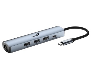 GENIUS UH-545 5-in-1 USB 3.0 Iron Grey Hub srebrni - Img 2