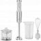 Hand Blender, 1200W in CB, White, Tiger Teeth Cutter, Whisk, Food Processor, Cup AHB0004W