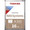 HDD NAS TOSHIBA N300 16TB CMR, 3.5'', 512MB, 7200RPM, SATA, TBW: 180 HDWG51GUZSVA