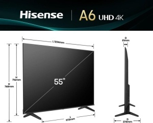 HISENSE 55 inča 55A6Q 4K UHD LED Smart TV - Img 1