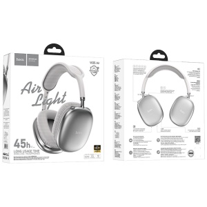 hoco. Bežične stereo slušalice, Bluetooth, do 45h rada, mikrofon - W35 Air Triumph Silver - Img 3