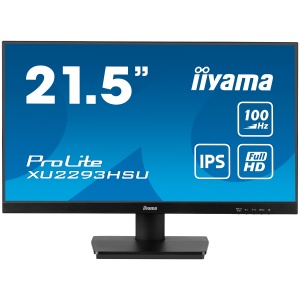IIYAMA Prolite XU2293HSU-B7 Business Monitor - 54.5 cm (21.5"), FULL HD (1920x1080), IPS LED, 100Hz, 300 cd/m², matte / black XU2293HSU-B7