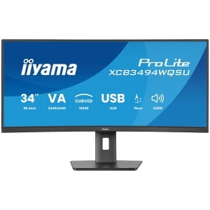 Iiyama XCB3494WQSU-B1 LED monitor curved 34 3440 x 1440 UWQHD 120 Hz VA 350 HDMI DisplayPort USB-C speakers matte black XCB3494WQSU-B1