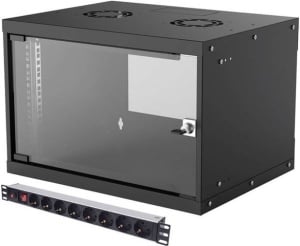 Intellinet ormar zidni 6U/400mm 714143 + 8-Output PDU 713986 *