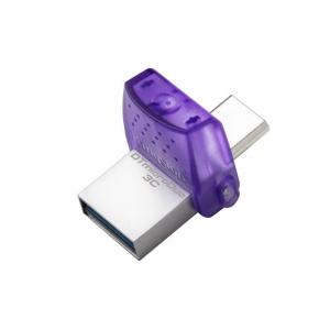 Kingston 256GB USB Flash Drive, 2-in-1 USB 3.2 Gen.1 Type-C & Type-A, DataTraveler microDuo 3C, Read up to 200MB/s DTDUO3CG3/256GB *