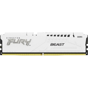 Kingston DDR5 64GB (2x32GB) 5600MT/s [FURY BEAST], Non-ECC UDIMM, CL36 1.25V, 288-Pin 2Rx8, White, Memory Kit, w/Heatsink, XMP & EXPO KF556C36BWEK2-64 *