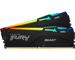 KINGSTON DIMM DDR5 64GB (2x32GB kit) 6400MT/s KF564C32BBEAK2-64 FURY Beast Black RGB EXPO - Img 2