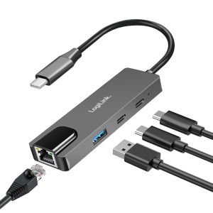 Lan HUB Type C, 1 x 2.5 Gb LAN, 1x USB-A 3.0, 2 x USB Type C 2.0, Logilink - Img 2