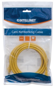 LAN UTP kabl intellinet 342346 Cat6 CCA/Žuti/1m - Img 2