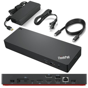 Lenovo Think ThinkPad Universal Thunderbolt 4 Dock - EU - 1x Thunderbolt, 2x DisplayPort, 1x HDMI, 4x USB 3.1 Gen 2 (1 always-on), 1x USB-C 3.2 Gen 2, 1 x Combo Audio Jack, 1 x Gigabit Ethernet, 135W AC adapter 40B00135EU