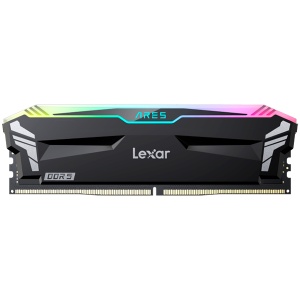 Lexar 32GB Kit (2x16GB) Ares DDR5 6000 CL32 1.35V heatsink, Non-RGB lighting, Dual pack, Black Color LD5U16G60C320A-RGD