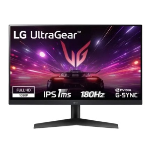 LG 24'' UltraGear IPS FHD 1920x1080@180Hz, 16:9, 1000:1, 1ms, 300 cd/m², 178º/178º, FreeSync, HDR 10, 1 HDMI, 1 DP, VESA 100x100mm, Tilt, Black, 3yw 24GS60F-B