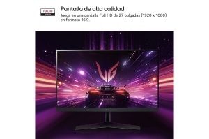 LG 27" UltraGear IPS FHD 1920x1080@180Hz, 16:9, 1000:1, 300cd/m², 1ms, 178º/178º, HDR 10, NVIDIA G-SYNC Compatible, AMD FreeSync, 1 HDMI, 1 DP 1.4, VESA 100x100mm, Tilt, Black, 3yw 27GS60F-B