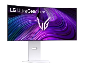 LG 34" UltraGear Curved 800R OLED WQHD 3440x1440@240Hz,21:9,1500000:1,275 cd/m²,1ms,178º/178º,2PBP, HDR 10,NVIDIA G-Sync compatible,FreeSync Premium,2 HDMI,1 DP,USB-C,USB Upstream/2 USB Downstream Port 2.0,BT,7Wx2,Height/Tilt/Swivel,White,3 yw 34GX90SA-W - Img 2