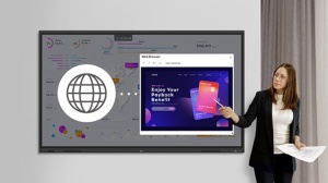 LG 55" LG CreateBoard Standard 55TR3DQ-B,3,840 × 2,160 (UHD),400 nit,Multi-Touch,Andorid 14, HDMI (3), DP, RGB (VGA), Audio, RS-232C, RJ45 (LAN), USB Type-C (2), USB 3.0 Type-A (5), USB 2.0 Type-A,HDMI Out, Audio Out,Touch USB (3),RJ45 55TR3DQ-B - Img 3