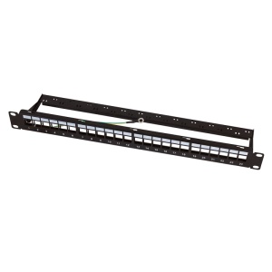 Logilink 19'' Patch Panel 1U, 24, prazan, shielded, sa nosačem kabla i uzemljenjem