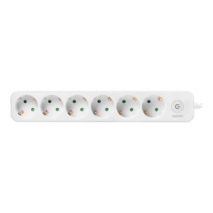 Logilink produžni kabl 6 mesta, prekidač, 1.5m, beli - Img 2