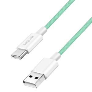 Logilink USB 2.0 Type C cable, C/M na USB - A/M, zelena, 1.0m