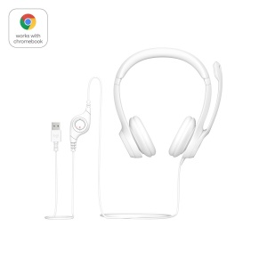 Logitech H390 ClearChat Comfort USB Headset White - Img 3