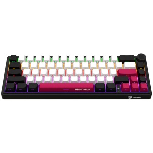 LORGAR KBP70MW, Wireless 65% Mechanical Gaming Keyboard Pro, Black/red, EN layout LRG-KBP70MW-BK-US - Img 3