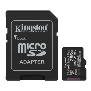 Micro SD Card 256GB Kingston + SD adapter SDCS3/256GB class 10 * - Img 1