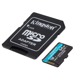 Micro SD Card 64GB Kingston+SD adapter SDCG4/64GB - 200/160 MB/s * - Img 2