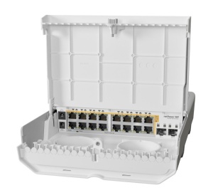 MikroTik CRS318-16P-2S+OUT netPower 16P switch 16x GE 2x SFP+ 16x PoE OUT - Img 2