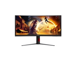 Monitor AOC CU34G4CA 34"/VA,zakrivljen/3440x1440/180Hz/1ms GtG/HDMIx2,DP,USB-C/Visina/zvucnici/crna - Img 2