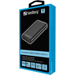 Powerbank Sandberg 420-62 20000mAh 65W+2xQC3.0 - Img 7