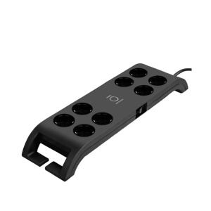 Prenaponska prenosna uticnica Commel 8g/2m/3x1.5 2xUSB-A crna