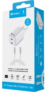 Sandberg 441-75 AC Charger USB-C PD65W EU 1.5M - Img 5