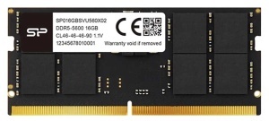 Silicon Power DDR5 16GB SO-DIMM 5600MT/s, Non-ECC Unbuffered, CL46 1.1V, 262-pin 2Gx8 SR SP016GBSVU560F02