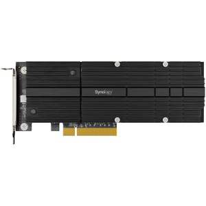 Synology M2D20 Dual-slot M.2 SSD adapter card for cache acceleration; PCIe 3.0 x8; PCIe NVMe; Form Factor 22110 /2280; 5 yr warranty M2D20