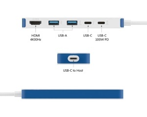 TARGUS HyperDrive Flex 5 Port USB-C Hub beli (HD4101BUGL) - Img 3