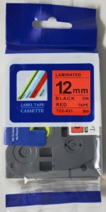 Traka TZ2-431 12mm Black on Red - Img 1