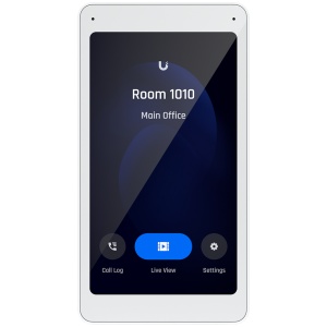 Ubiquiti UA-Intercom-Viewer Display that pairs with the Access Intercom for visitor screening and remote access control, to mount in multiple locations throughout your building. UA-INTERCOM-VIEWER