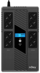 UPS NJOY Token 600 360W UPS (UPCSBLS660TTOAZ01B),Crni,345mm x 200mm x 100mm - Img 1