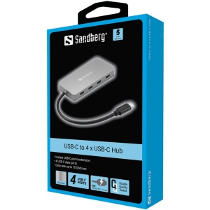 USB HUB 4 port Sandberg USB C - USB C 136-41 - Img 2