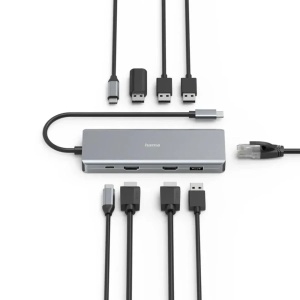 USB Hub 9 porta Hama/2 x HDMI/USB-A/USB-/ LAN/RJ-45 - Img 2