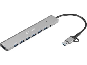 USB HUB Sandberg 136-66 USB-A/USB-C 7 port USB 3.0 - Img 5