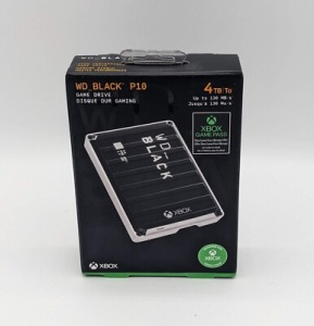 Western Digital External HDD 4TB for Xbox/PC, USB3.2 Gen1, Speeds of up to 130 MB/s, WD_BLACK D10 Game Drive for Xbox, Black/White WDBA5G0040BBK-WESN