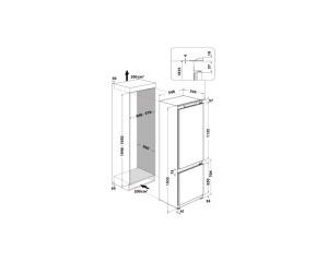 WHIRLPOOL WHC20D031B1 ugradni kombinovani frižider - Img 2