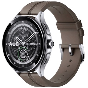 Xiaomi Mi Watch 2 pro-Bluetooth Silver Case with Brown Leather Strap - Img 1