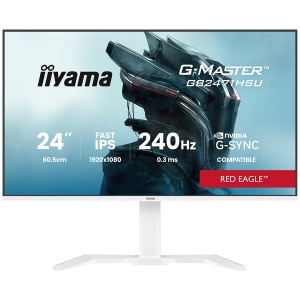 24" WHITE Fast IPS Gaming, G-Master Red Eagle, G-SYNC Compatible, 1920x1080 at 240Hz, 350cd/m2, 2x HDMI, DisplayPort, 0.4ms MPRT, Speakers, USB hub 1x3.2 1x USB-C, Black Tuner, 15cm height adjustable stand GB2471HSU-W1 - Img 5